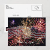 Amerika vieren Wij denken aan jullie Briefkaart (Voorkant / Achterkant)