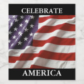Amerika vieren wijn etiket (Enkel label)