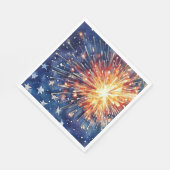 Amerika viering. Sterren en vuurwerk. Servetten (Hoek)