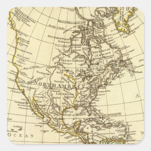 Amerika Vierkante Sticker (Voorkant)