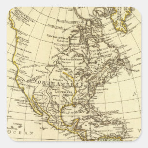 Amerika Vierkante Sticker
