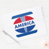 AMERIKA VIERKANTE STICKER (Envelop)
