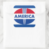 AMERIKA VIERKANTE STICKER (Tas)