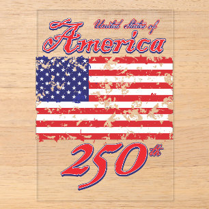 Amerika viert 250 jaar acryl uitnodigingen