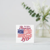 Amerika viert 250 jaar informatiekaartje (Staand voorkant)