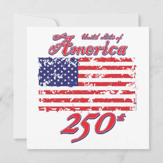 Amerika viert 250 jaar kaart (Voorkant)