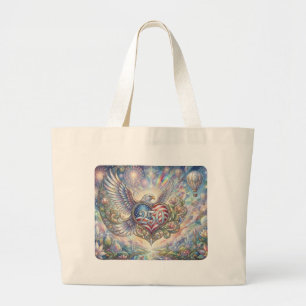 “Amerika viert 250 jaar” kussensloop Grote Tote Bag