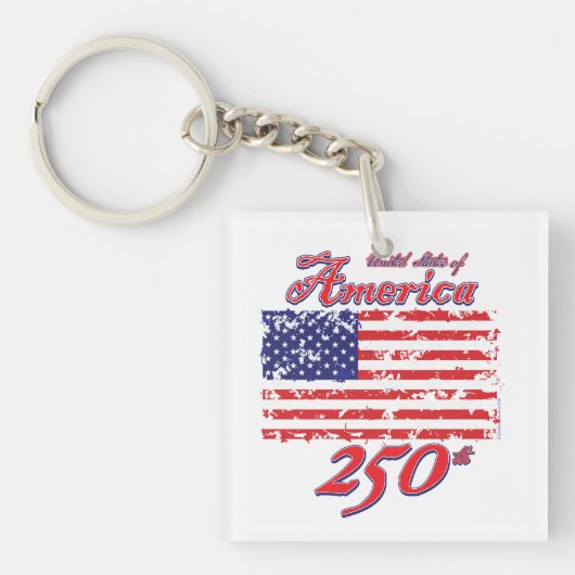 Amerika viert haar 250ste verjaardag sleutelhanger (voorkant)
