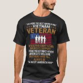 Amerika Vietnam Veteraan Vlag van de VS T-shirt (Voorkant)
