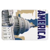 Amerika vintage reisposter magneet (Horizontaal)