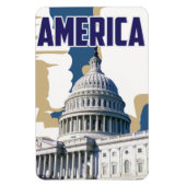 Amerika vintage reisposter magneet (Verticaal)