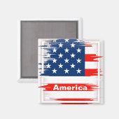 Amerika Vintage Reizen Toerisme Magneet (Voorkant / Achterkant)
