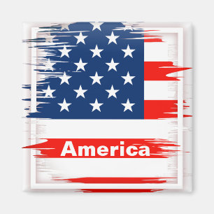Amerika Vintage Reizen Toerisme Magneet