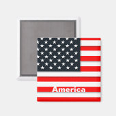 Amerika Vintage Reizen Toerisme Magneet (Voorkant / Achterkant)