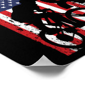 Amerika vlag BMX race extreme sport Poster (Hoek)