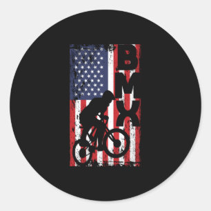 Amerika vlag BMX race extreme sport Ronde Sticker