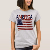 Amerika Vlag Grungy T-shirt (Voorkant)