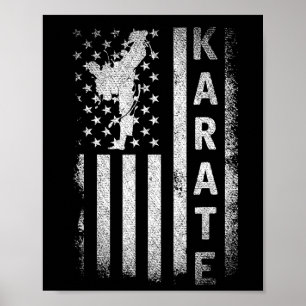 Amerika Vlag Japan Martial Arts Ninja Gift Karate Poster