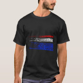 Amerika vlag kleuren vervaagd strepen stedelijk on t-shirt (Voorkant)