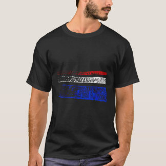 Amerika vlag kleuren vervaagd strepen stedelijk on t-shirt