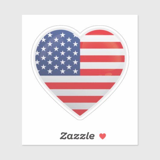 Amerika Vlag Liefde Icon Sticker (Vel)