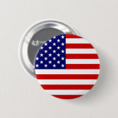 Amerika, Vlag van de VS Ronde Button 5,7 Cm (Voorkant /achterkant)