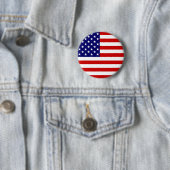 Amerika, Vlag van de VS Ronde Button 5,7 Cm (In situ)