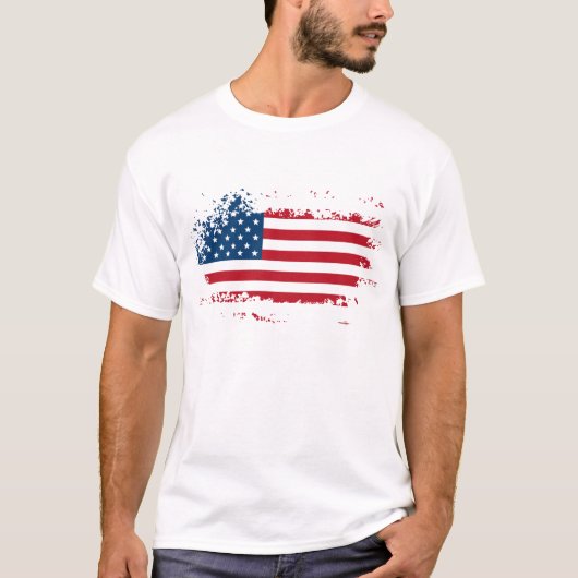 Amerika vlag van de VS T-shirt (Voorkant)