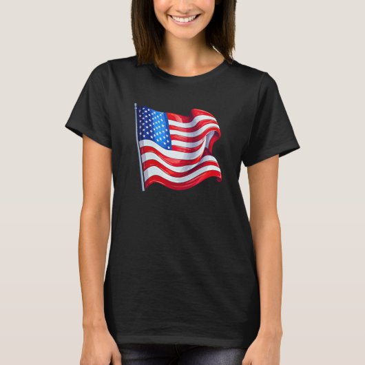 Amerika Vlag Vrouwen T-shirt (Voorkant)