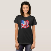 Amerika Vlag Vrouwen T-shirt (Voorkant volledig)