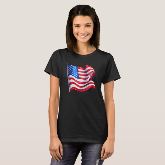 Amerika Vlag Vrouwen T-shirt (Voorkant volledig)