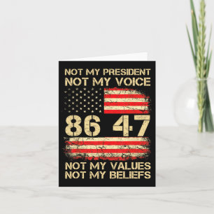 Amerika Vlag Weersta Niet Mijn President Anti-Trum Kaart