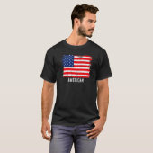 -Amerika vlaggen-Amerikaanse winkels voor mannen e T-shirt (Voorkant volledig)