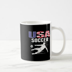 Amerika Voetbal Fans Jersey Usa Vlag Steun Voet Koffiemok