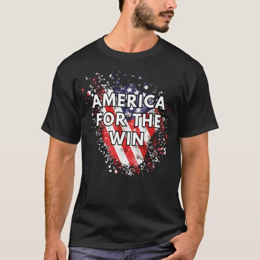 Amerika voor de overwinning - Patriottisch T-shirt (Voorkant)