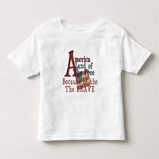 Amerika - Vrije land vanwege de Brave Kinder Shirts (Voorkant)