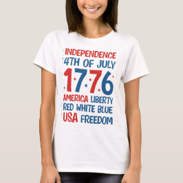 Amerika Vrijheid, Rood, Wit, Blauw, USA Vrijheid T-shirt