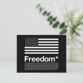 Amerika: Vrijheidsomstandigheden Briefkaart (Staand voorkant)