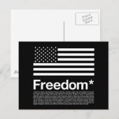 Amerika: Vrijheidsomstandigheden Briefkaart (Voorkant / Achterkant)