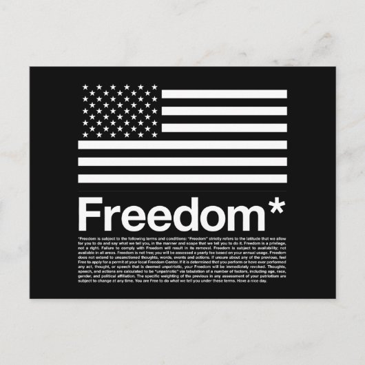 Amerika: Vrijheidsomstandigheden Briefkaart (Voorkant)