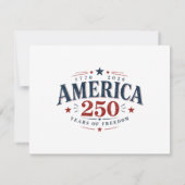 Amerika VS 250e, 250 Jaar Vrijheid Save The Date (Achterkant)