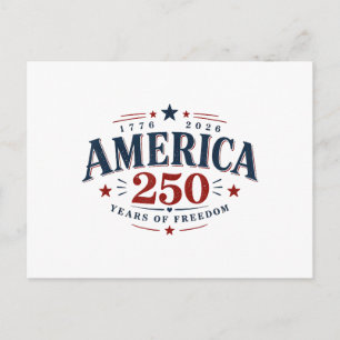 Amerika VS 250ste, 250 Jaar Vrijheid Feestdagenkaart