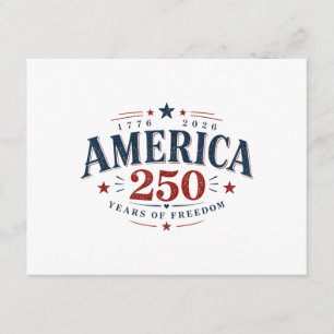 Amerika VS 250ste, 250 jaar vrijheid Informatiekaartje
