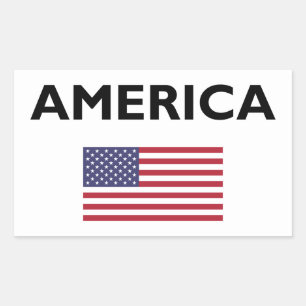 Amerika VS Amerikaanse Vlag Licht-Kleur Rechthoekige Sticker