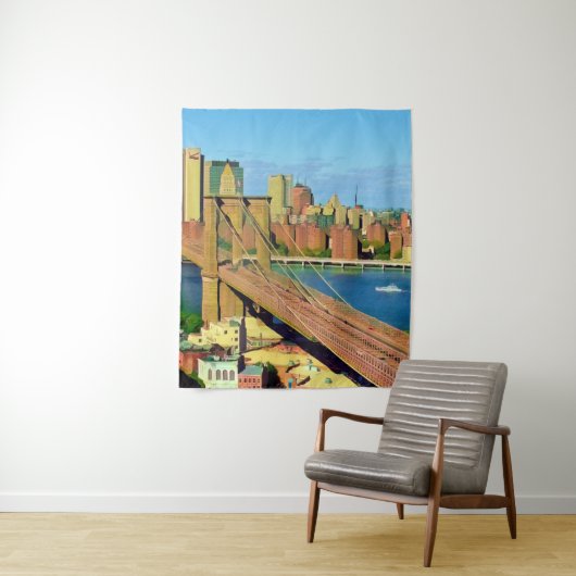 Amerika - VS - New York - NYC Brooklyn - Bridge Wandkleed (In situ)