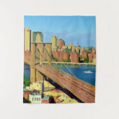 Amerika - VS - New York - NYC Brooklyn - Bridge Wandkleed (Voorkant)