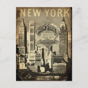 Amerika VS reizen vintage New York Briefkaart