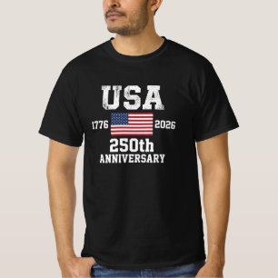 Amerika VS Vlag Patriotisch 250ste Verjaardag VS T-shirt