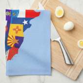 amerika - vsa - amerikaanse vlag - kaart theedoek (Quarter Fold)