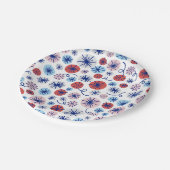 Amerika vuurwerk op 4 juli papieren bordje (Gekanteld)